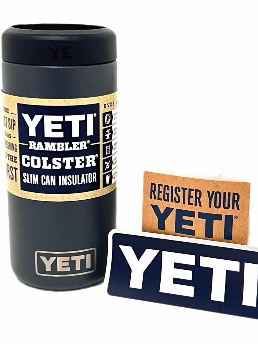 NWT YETI Rambler 12oz Colster Slim Can Cooler in Charcoal
